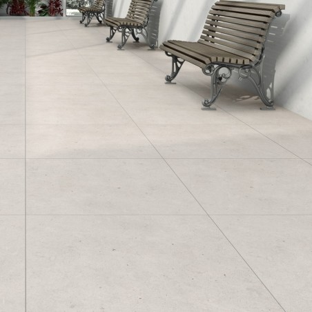 Dalle sur plots terrasse - Dalle terrasse ATRIO Crema 60×60 – effet pierre minérale