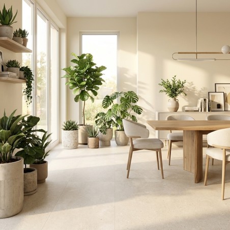 Carrelage béton ciré beige...