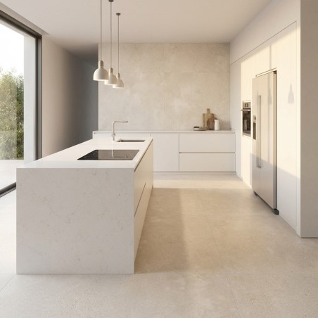 Carrelage béton ciré beige...