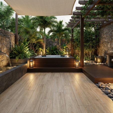 Dalle sur plot effet bois...