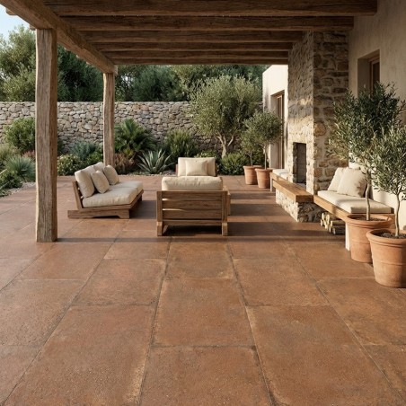 Carrelage imitation terre...