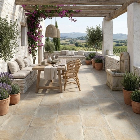 Carrelage imitation terre...