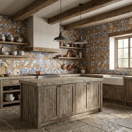 Carrelage décor imitation...