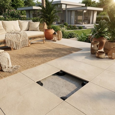 Dalle sur plots ROHE BEIGE...