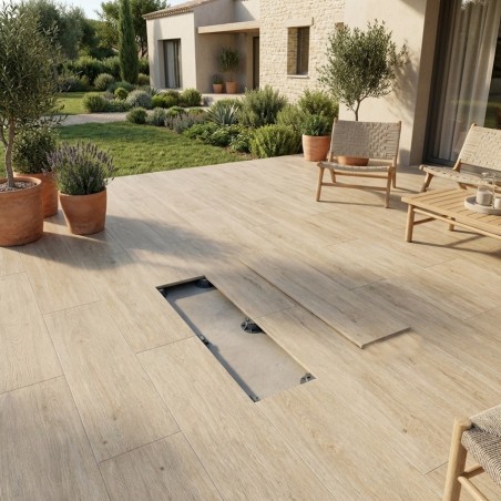 Dalle sur plot effet bois...