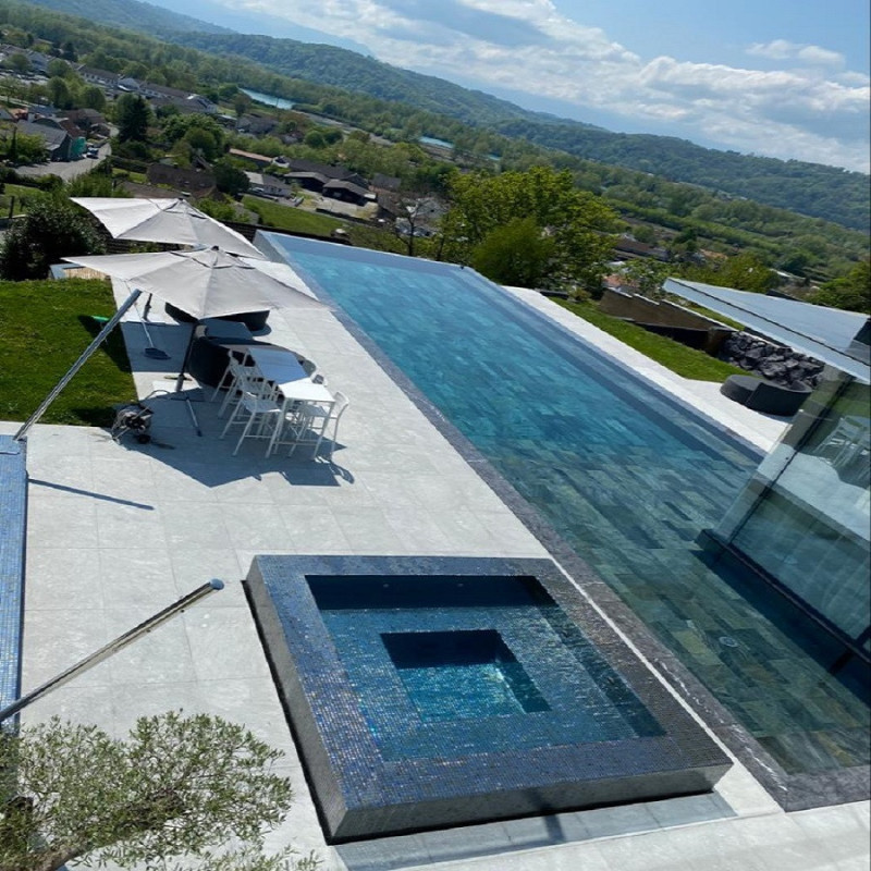 Piscine - Pierre naturelle SILVER DREAM 30x60cm finition polie