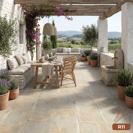 Carrelage imitation terre...