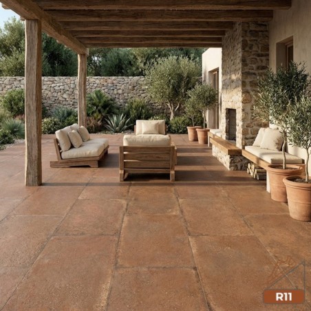 Carrelage imitation terre...
