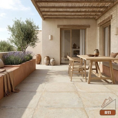 Carrelage imitation terre...
