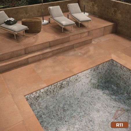Carrelage imitation terre...