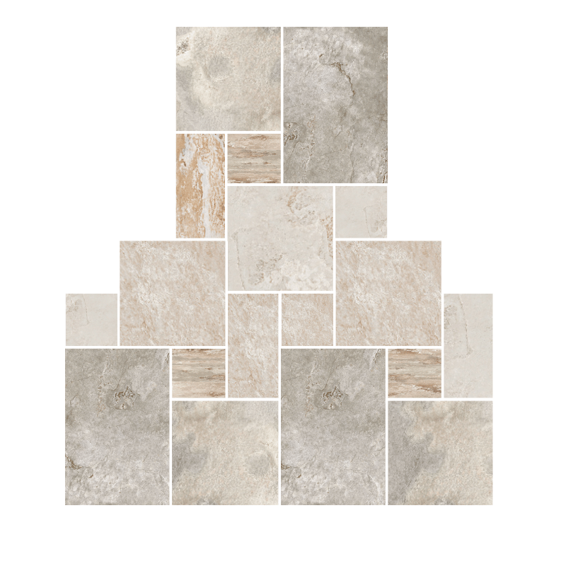 Carrelage Opus effet pierre travertin