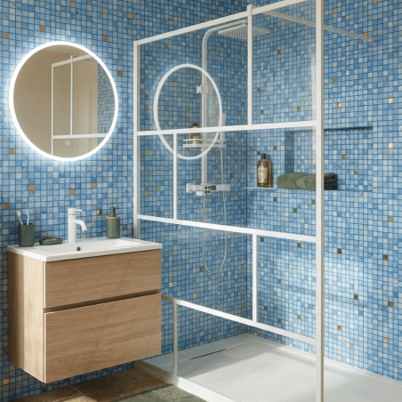 mosaique en or et bleu