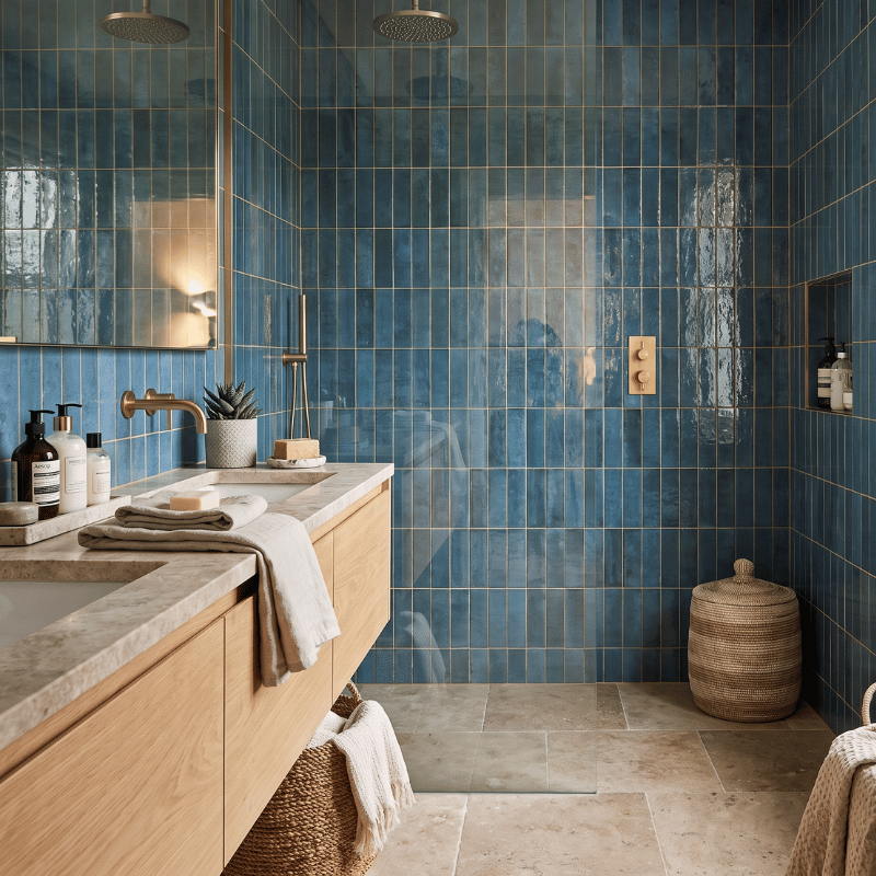 Salle de bain Faïence bleu agadir lago