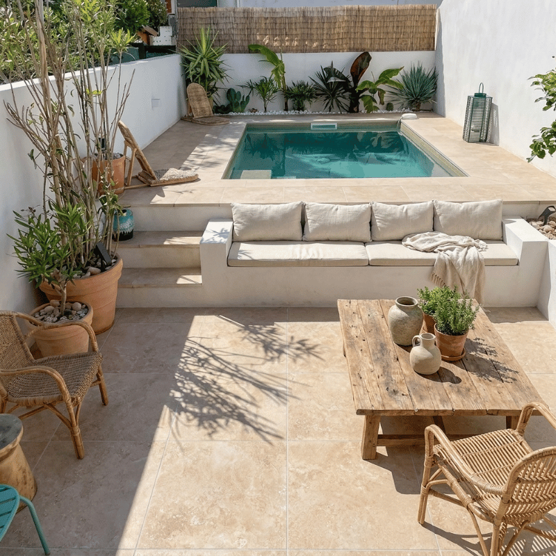 CARRELAGE TRAVERTIN LIGHT 60 cm X 60 cm antidérapant R11 rectifié