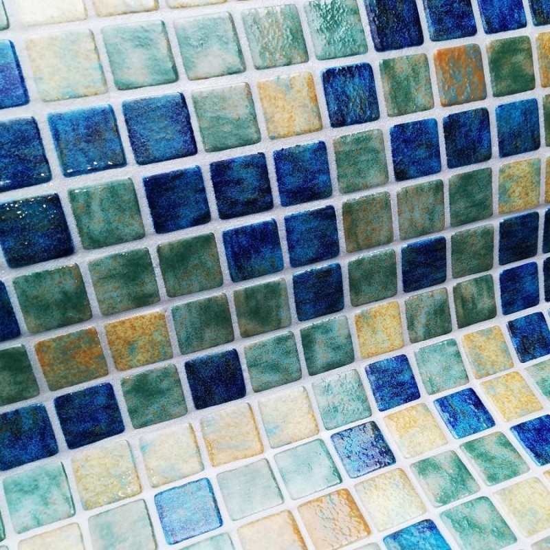 Mosaïque effet pierre - Emaux de Verre REVIGLASS BLUE BALI