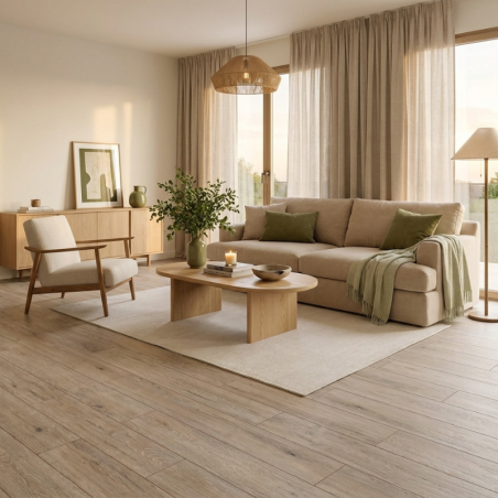 Carrelage parquet chêne beige