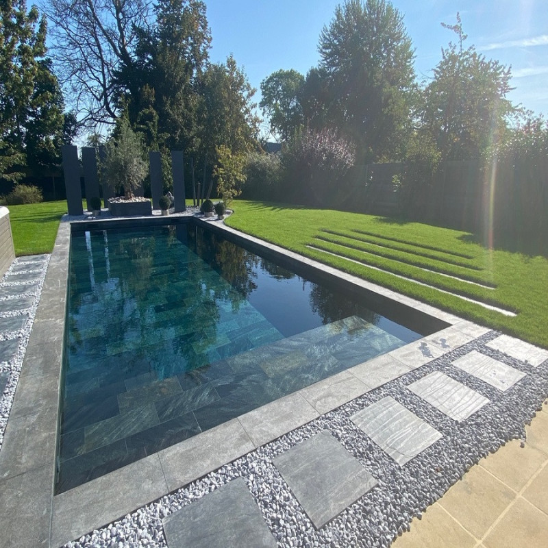 Piscine - Pierre naturelle SILVER DREAM 30x60cm finition polie