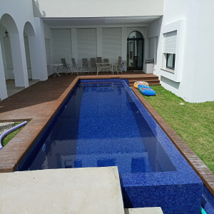Mosaïque Verre Piscine Bleu Foncé/violet Irisé - 316x316 Mm - Neuf - Mosaik-Netzwerk