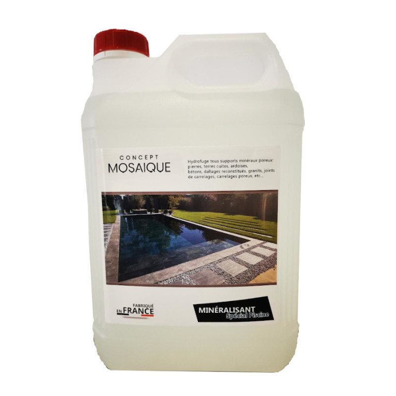 Traitement pierre - Minéralisant spécial pierre naturelle piscine Bidon de 5 Litres