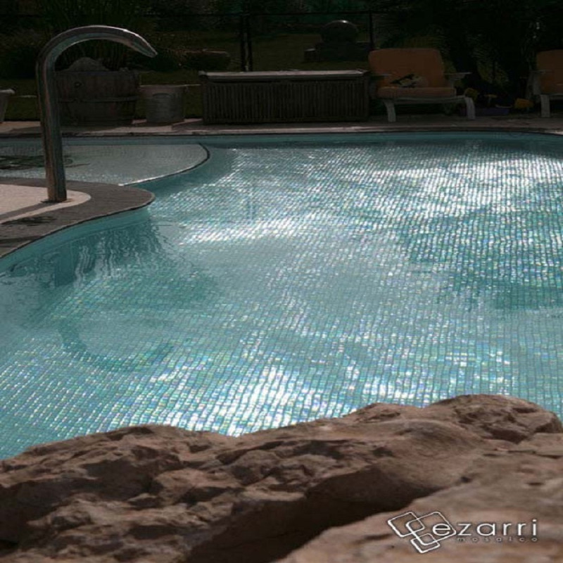 Mosaïque nacré - Emaux de Verre ezarri Cuarzo