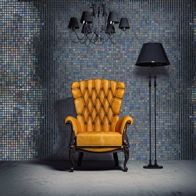 Mosaïque nacré - Emaux de Verre ezarri Ebano