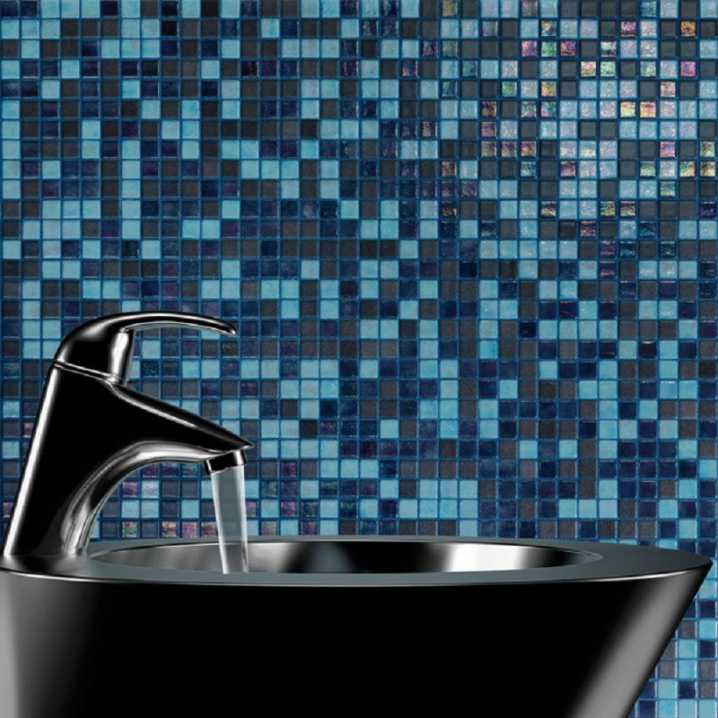 Mosaïque nacré - Emaux de Verre ezarri Blue Lagoon