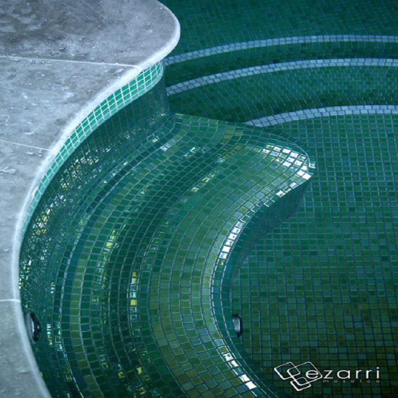 Mosaïque nacré - Emaux de Verre ezarri Esmeralda