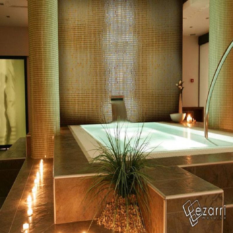 Mosaïque nacré - Emaux de Verre ezarri Orange Aurum