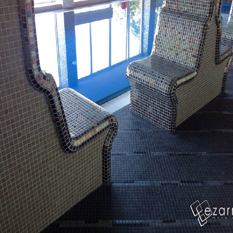 Mosaïque nacré - Emaux de Verre ezarri Oxido