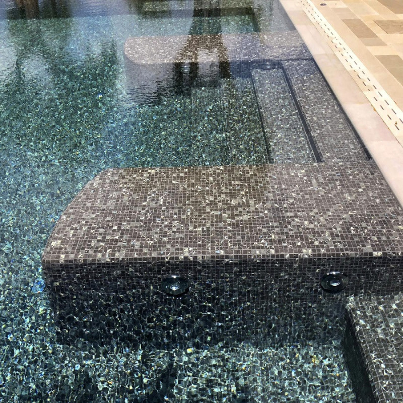 Mosaïque effet pierre - Emaux de Verre Ezarri Black Marble