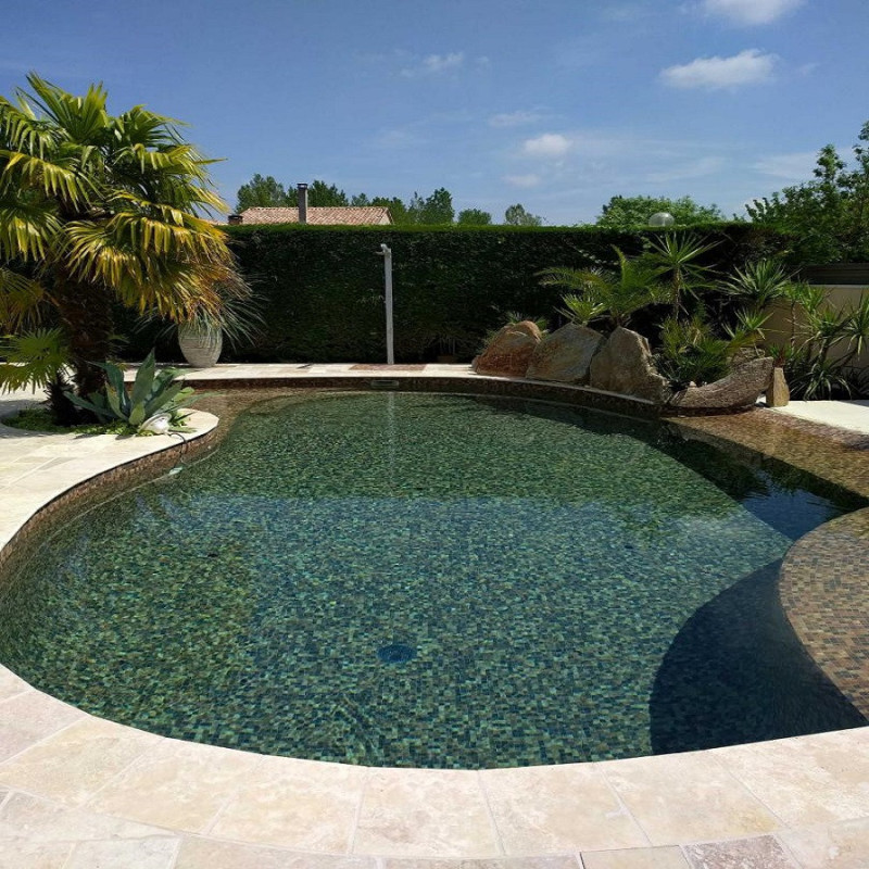 Mosaïque effet pierre - Emaux de Verre Ezarri Riverstone