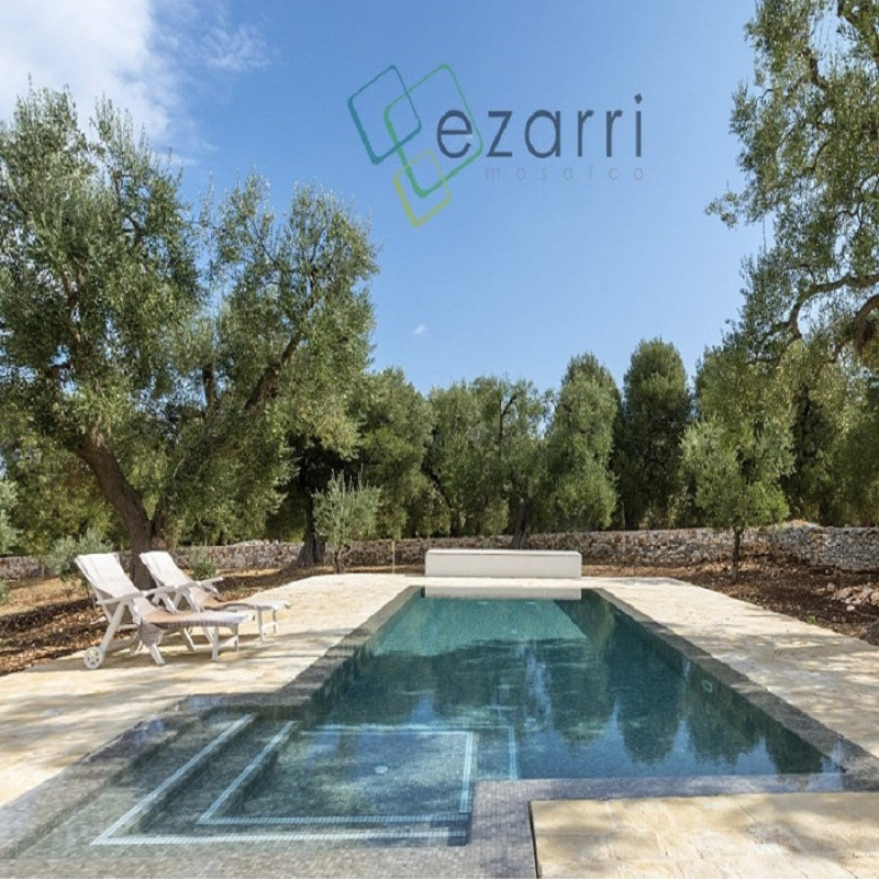 Mosaïque effet pierre - Emaux de Verre Ezarri Sarsen