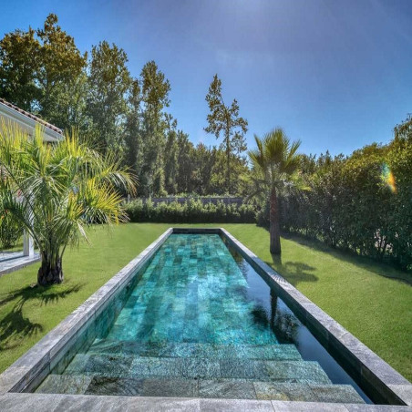 Piscine - Pierre naturelle SILVER DREAM 30x60cm finition polie