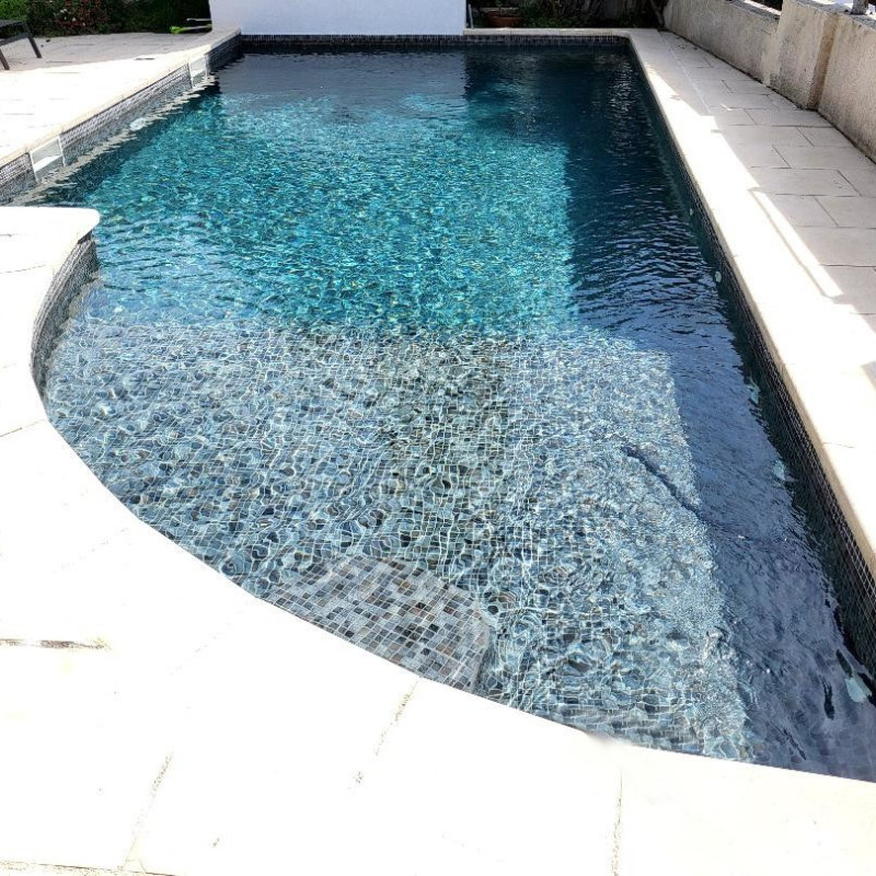 Émaux de verre 2,5 x 2,5 cm - Emaux de Verre REVIGLASS METAL SILVER DREAM imitation pierre effet métallique