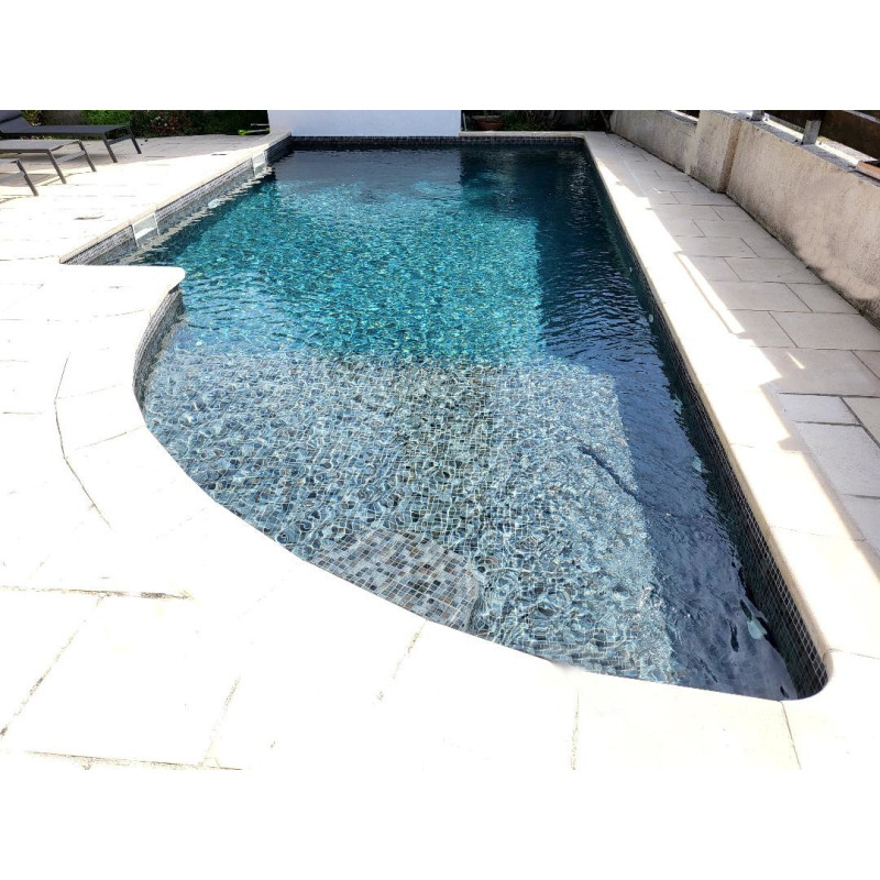 Émaux de verre 2,5 x 2,5 cm - Emaux de Verre REVIGLASS METAL SILVER DREAM imitation pierre effet métallique