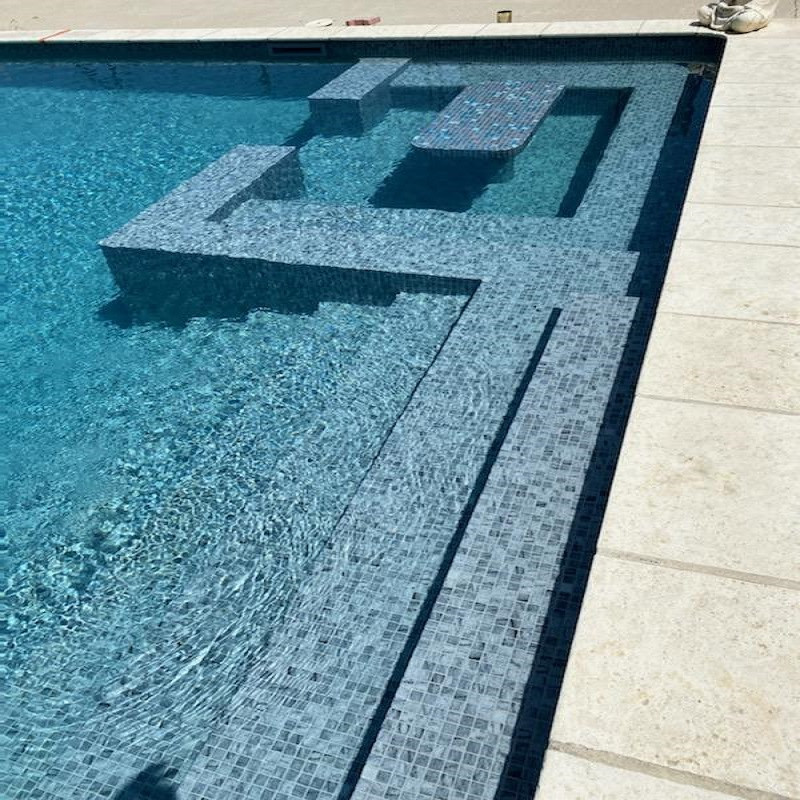 Émaux de verre 2,5 x 2,5 cm - Emaux de Verre REVIGLASS METAL RIVER SHINE imitation pierre effet métallique