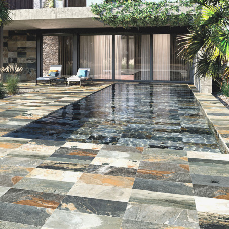 Accueil - Carrelage BALI 30x60cm R11 antidérapant EFFET PIERRE DE BALI