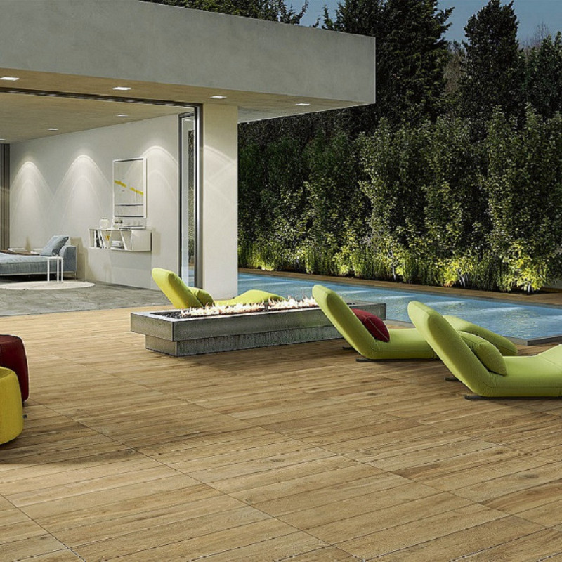 Accueil - Carrelage 20 x 90 cm imitation bois GOLD antidérapant R11