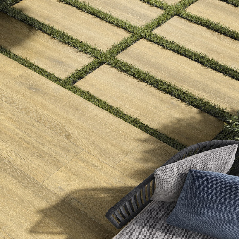 Accueil - Carrelage 20 x 90 cm imitation bois GOLD antidérapant R11