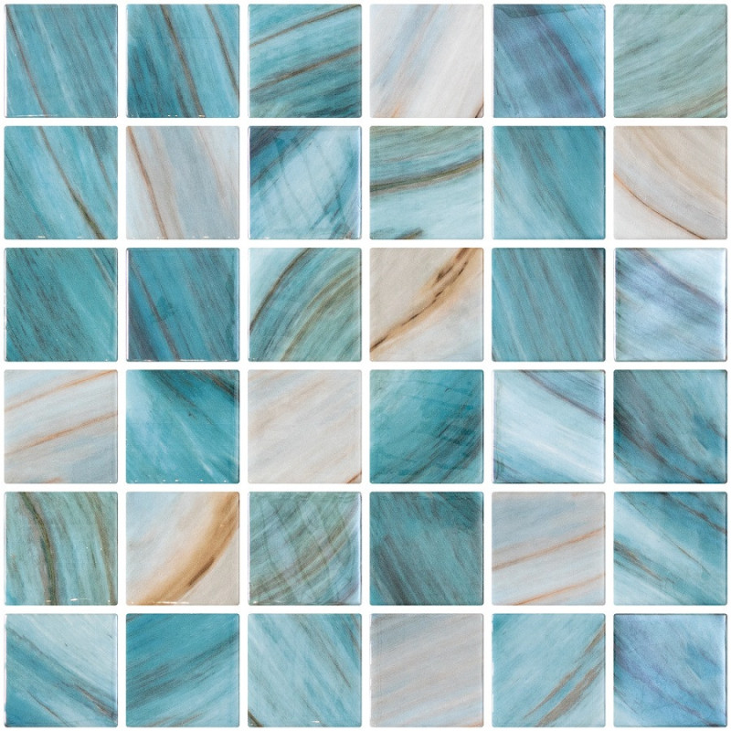 Piscine - Emaux de Verre Onix 5x5cm ZAIRA effet métallique