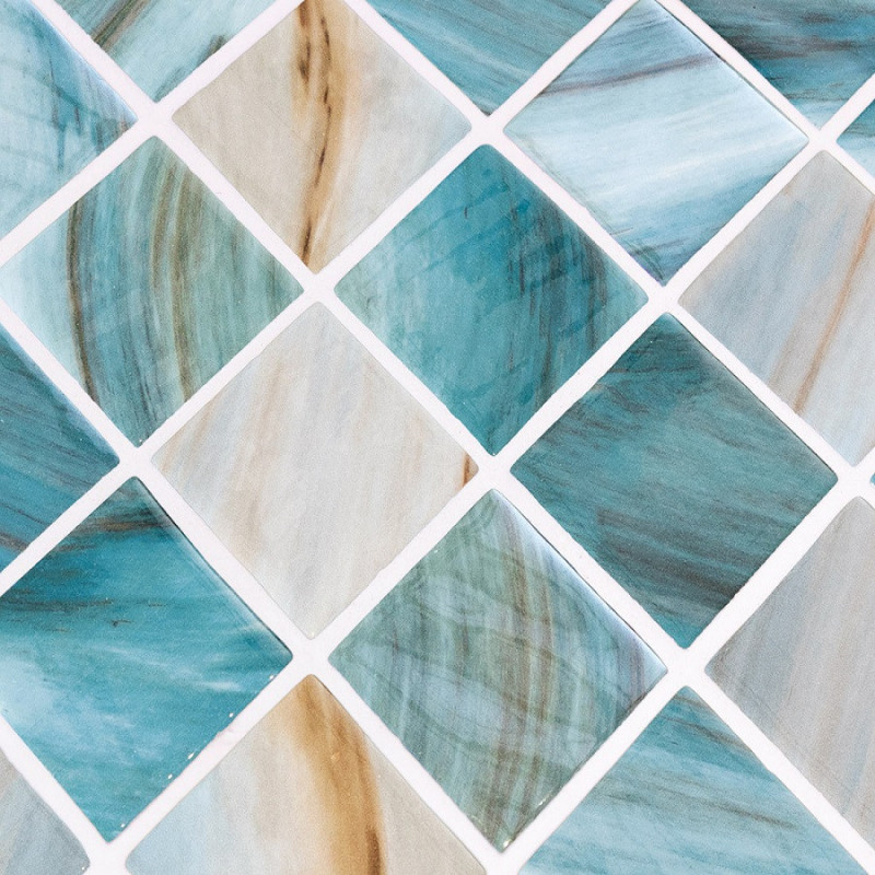 Piscine - Emaux de Verre Onix 5x5cm ZAIRA effet métallique