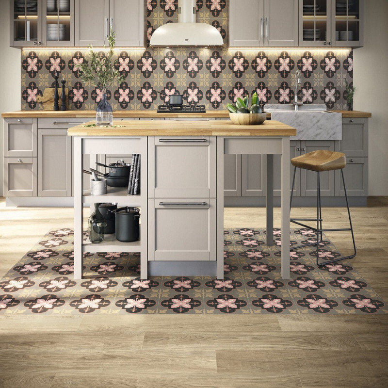 Accueil - Carrelage VIOLET DAY 15x15cm effet carreaux ciment