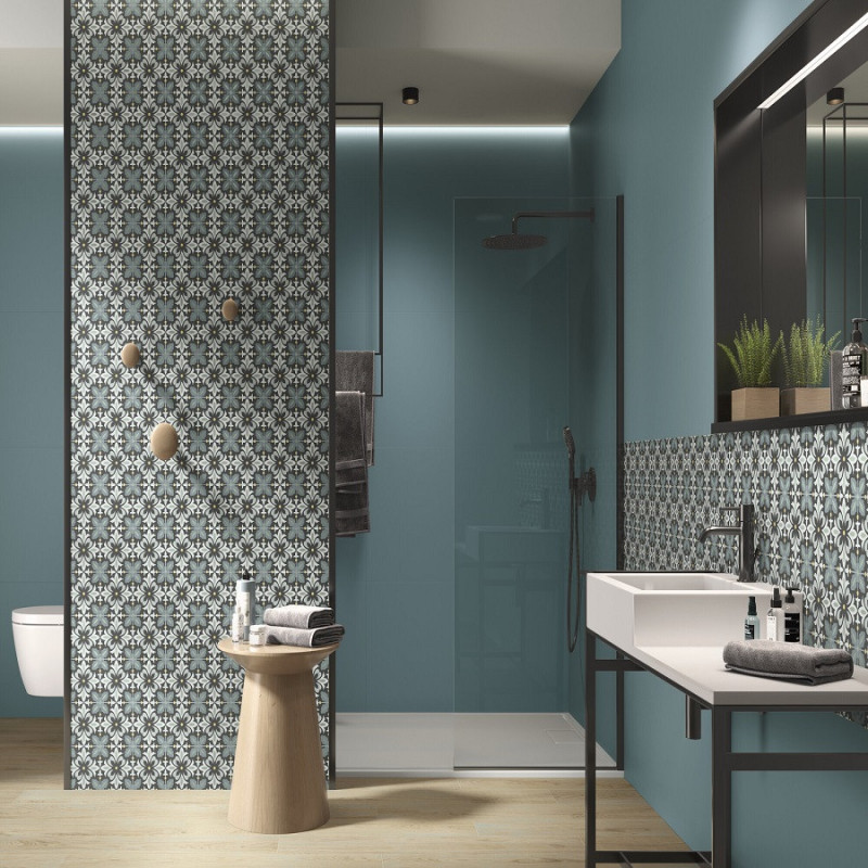 Accueil - Carrelage DAISY NIGHT 15x15cm imitation ciment