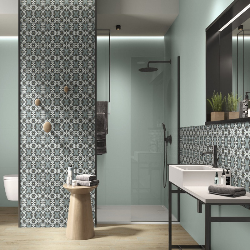 Accueil - Carrelage DAISY NIGHT 15x15cm imitation ciment