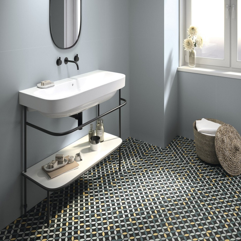 Carreaux ciment - Carrelage PANSY NIGHT 15x15cm imitation ciment