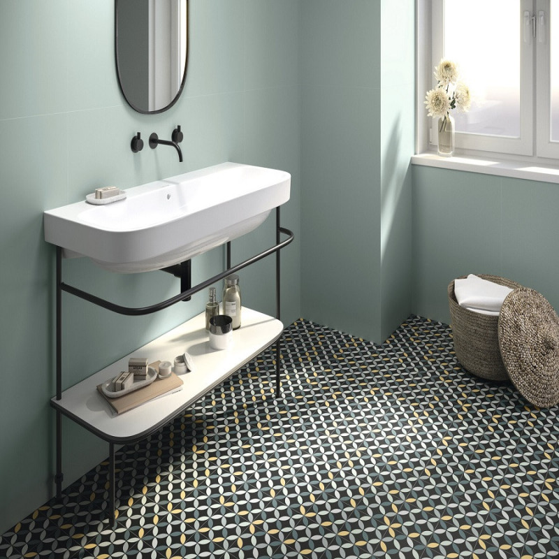 Carreaux ciment - Carrelage PANSY NIGHT 15x15cm imitation ciment