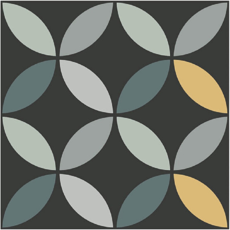 Carreaux ciment - Carrelage PANSY NIGHT 15x15cm imitation ciment