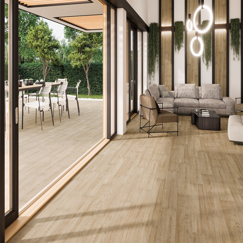 Accueil - Carrelage DREAM LINO 20x120 cm Effet Bois antidérapant R11