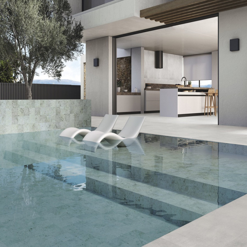 Piscine - Carrelage HIJAU GREEN 15x15 cm imitation pierre de Bali