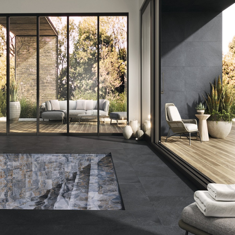 Piscine - Carrelage DEEP BLUE OXID 30x60 cm imitation pierre